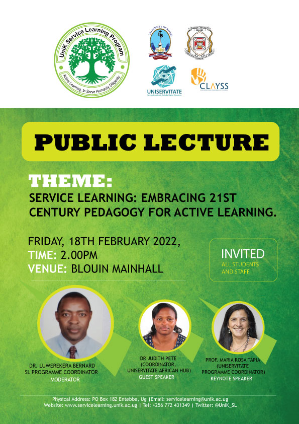 SERVICE LEARNING AWARENESS PUBLIC LECTURE